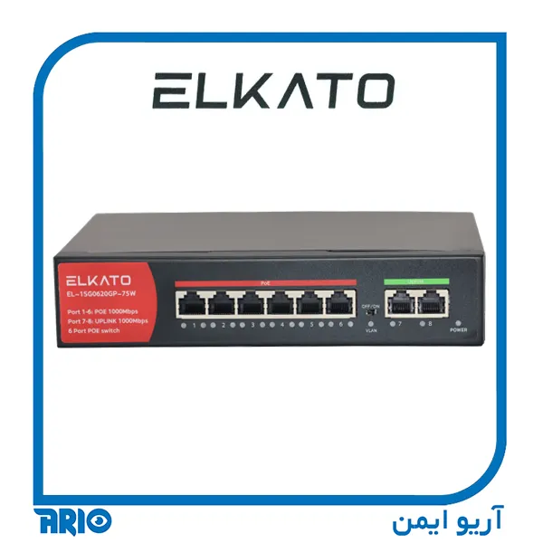 سوئیچ POE شبکه 6 پورت الکاتو EL1SG0620GP-75W